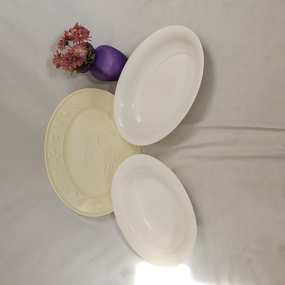 3pc Plastic Party Platter and Bowls